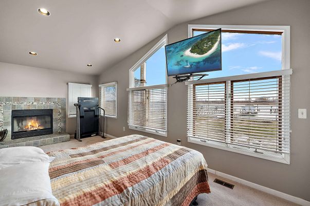 Bedroom, Fireplace, Interior, Recessed Lighting