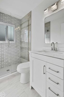 Bathroom, Glass Shower, Interior, Marble
