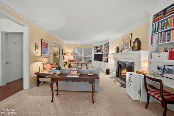 Fireplace, Home Office, Interior, Living room, Wood Texture Flooring