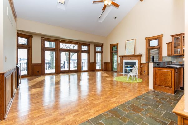 Fireplace, Interior, Wood Texture Flooring