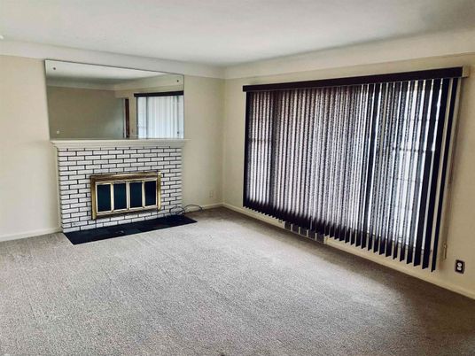 Empty room, Fireplace, Interior