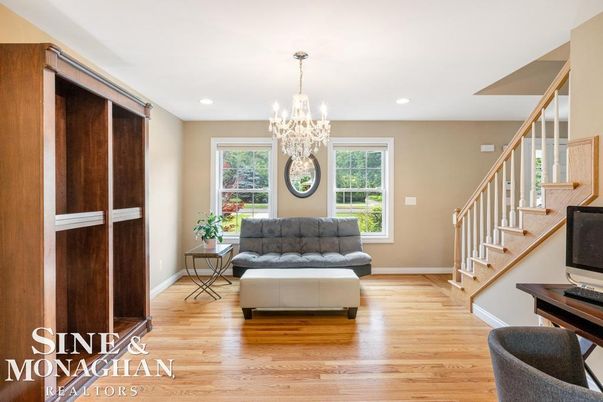 Chandelier, Interior, Recessed Lighting, Wood Texture Flooring
