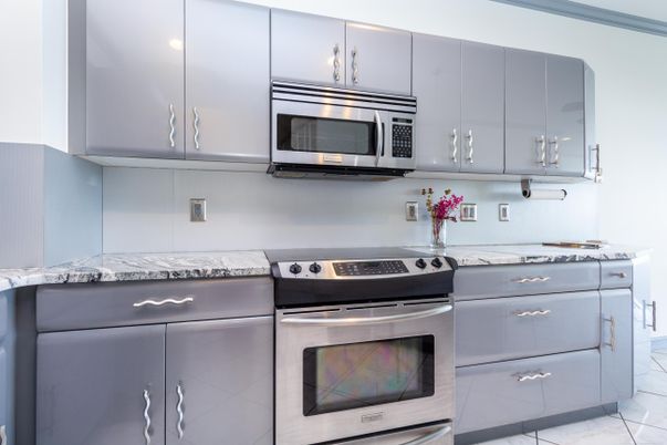 Interior, Kitchen, Marble, Stainless Steel Appliances