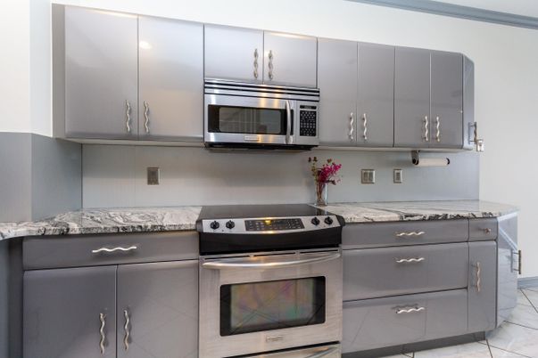 Interior, Kitchen, Marble, Stainless Steel Appliances