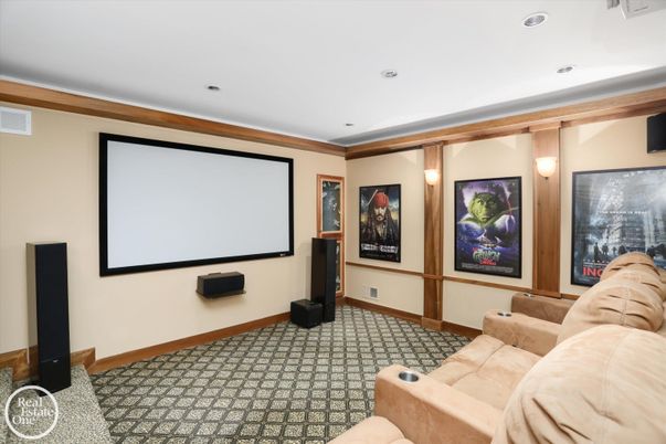 Home Theatre Room, Interior, Projection Screen, Recessed Lighting, Theatre Room