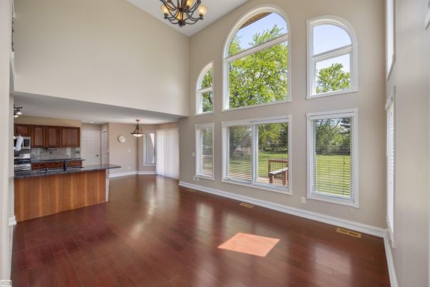 Chandelier, Interior, Kitchen, Pendant Lights, Wood Texture Flooring