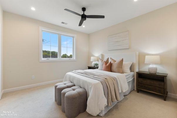 Bedroom, Interior, Recessed Lighting