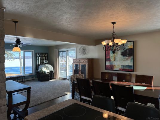 Chandelier, Dining room, Interior, Water