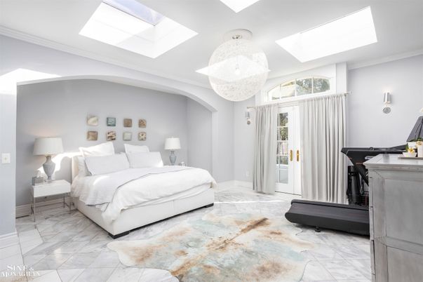 Bedroom, Chandelier, Interior, Marble