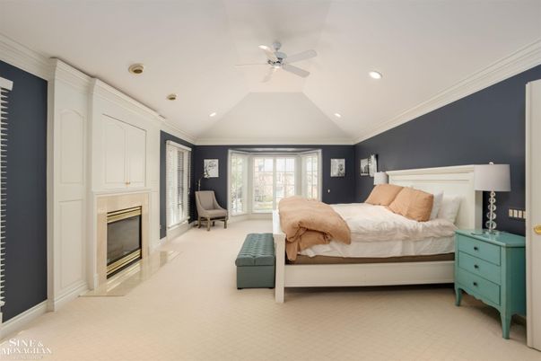 Bedroom, Fireplace, Interior, Recessed Lighting