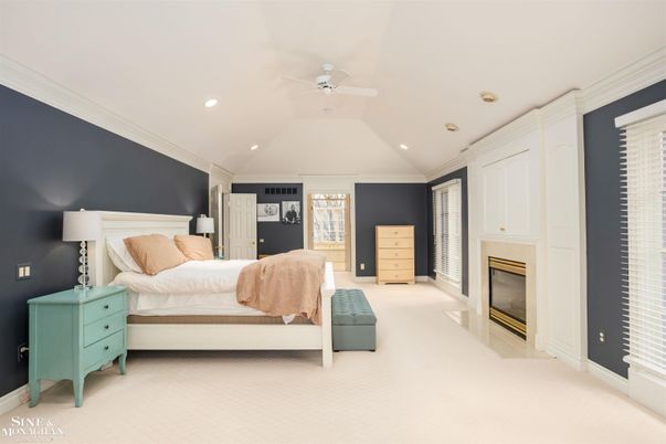 Bedroom, Fireplace, Interior, Recessed Lighting