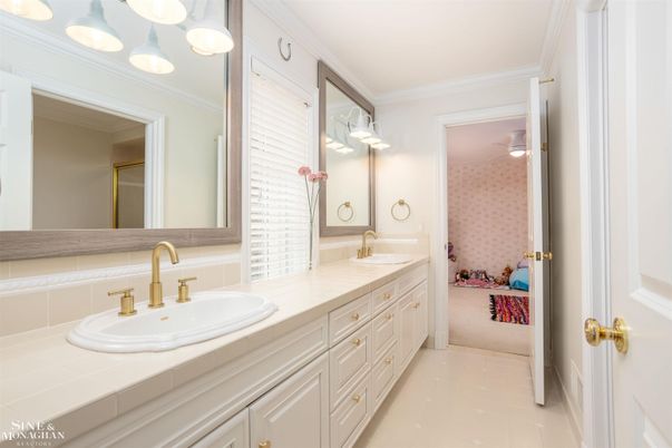 Bathroom, Dual Sink Vanities, Interior, Tile Countertops