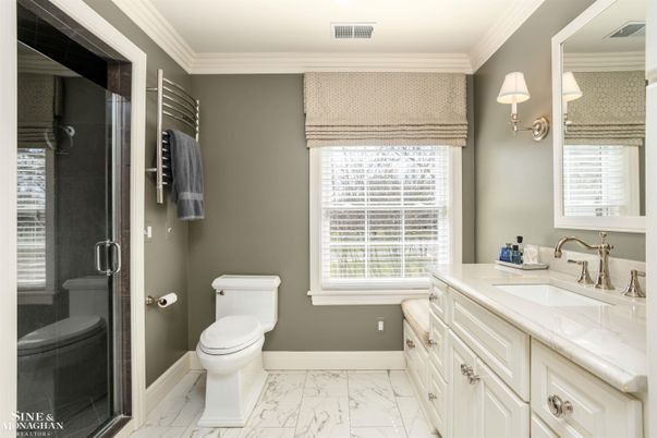 Bathroom, Glass Shower, Interior, Marble