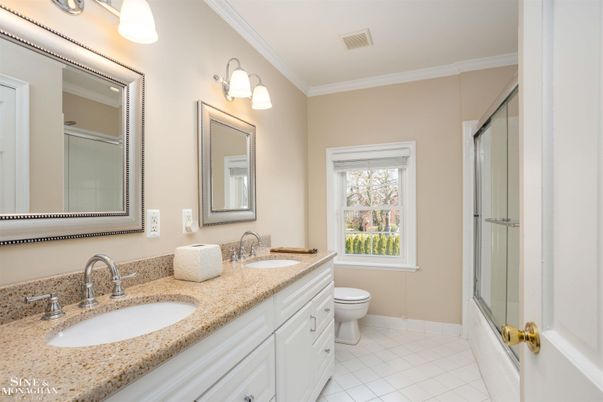 Bathroom, Dual Sink Vanities, Glass Shower, Interior