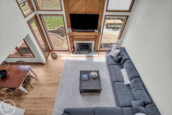Fireplace, Interior, Living room, Wood Texture Flooring