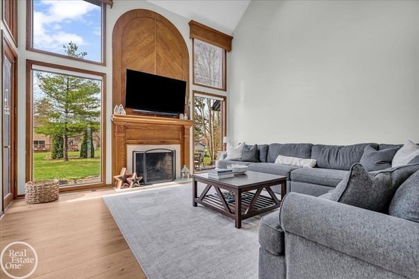 Fireplace, Interior, Living room, Wood Texture Flooring