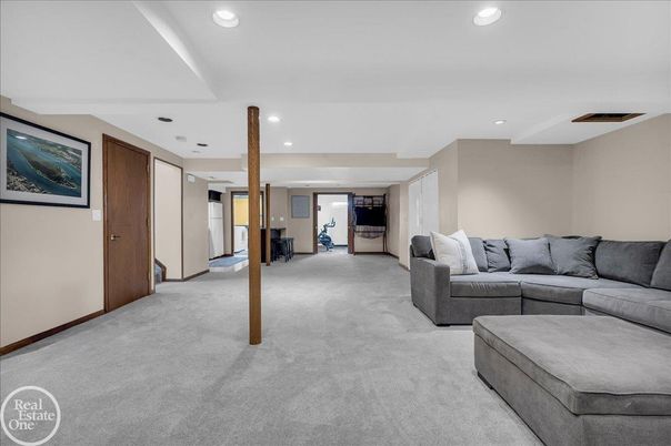 Interior, Living room, Recessed Lighting