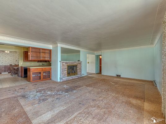 Empty room, Fireplace, Interior, Kitchen