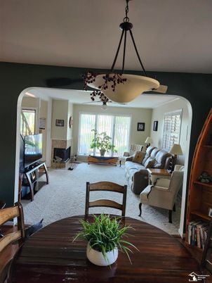 Fireplace, Interior, Living room, Pendant Lights