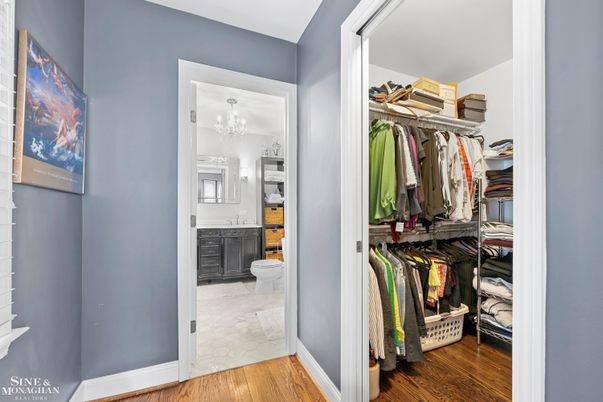 Bathroom, Interior, Marble, Walk-in Closets, Wood Texture Flooring