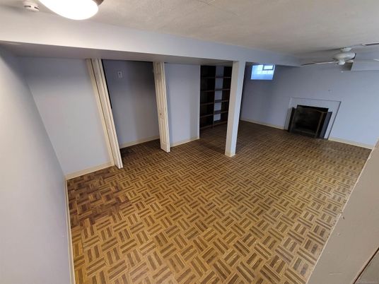 Empty room, Fireplace, Interior, Wood Texture Flooring