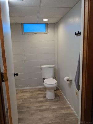 Bathroom, Interior, Recessed Lighting, Wood Texture Flooring