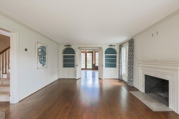 Empty room, Fireplace, Interior, Wood Texture Flooring