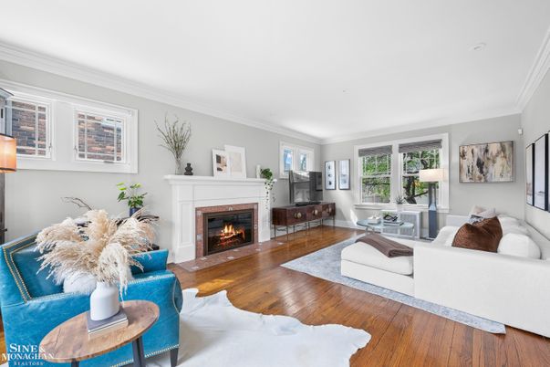 Dining room, Fireplace, Interior, Living room, Wood Texture Flooring