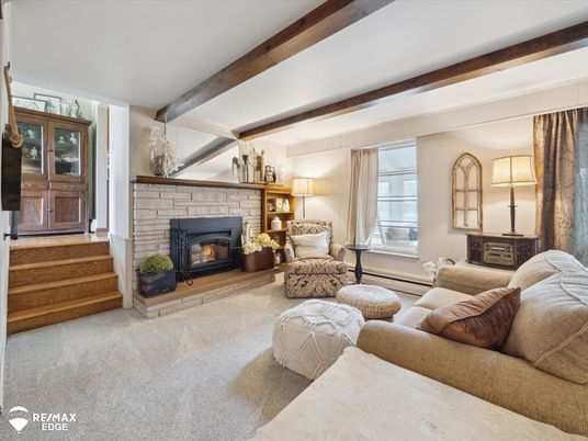 Fireplace, Interior, Living room, Wooden Beams