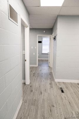 Empty room, Interior, Stone Walls, Wood Texture Flooring