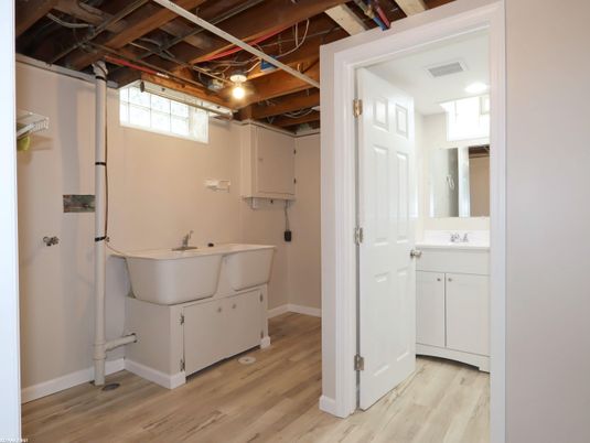 Bathroom, Interior, Wood Texture Flooring