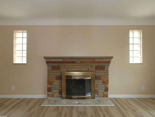 Fireplace, Interior, Wood Texture Flooring