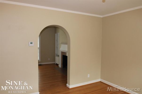 Empty room, Fireplace, Interior, Wood Texture Flooring