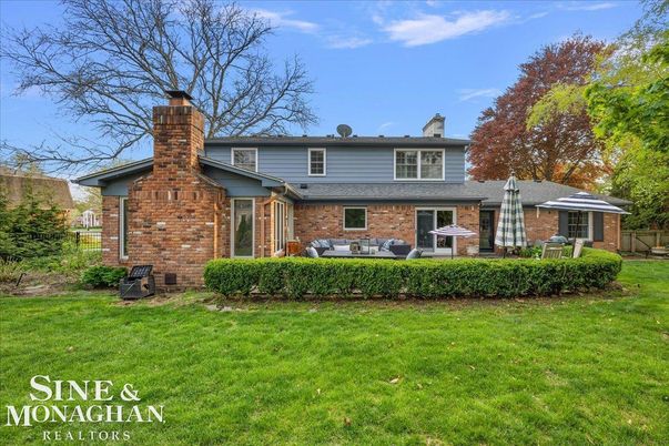 Backyard, Exterior, Facade, Brick Facade, Split Level