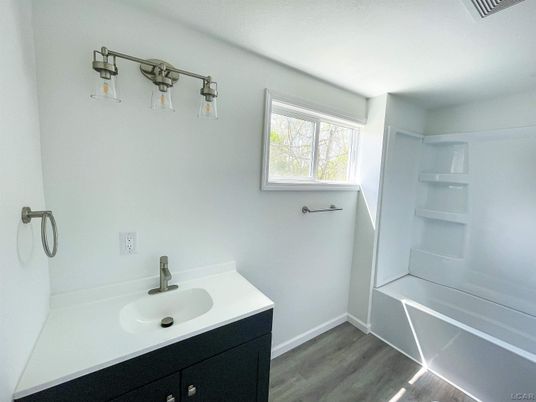 Bathroom, Interior, Wood Texture Flooring