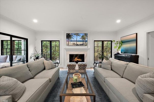 Fireplace, Interior, Living room, Recessed Lighting