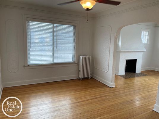 Empty room, Fireplace, Interior, Wood Texture Flooring