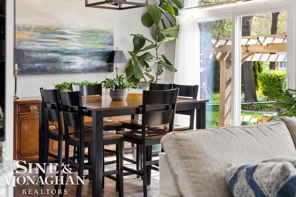 Dining room, Interior, Wood Texture Flooring