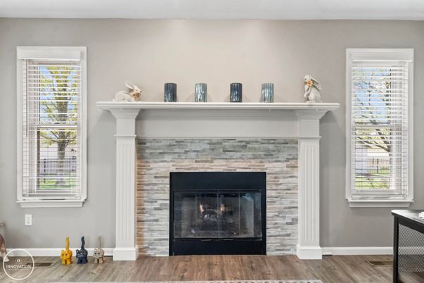 Fireplace, Interior, Wood Texture Flooring