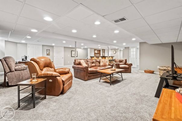 Interior, Living room, Recessed Lighting