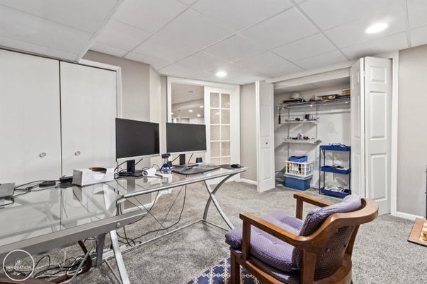 Home Office, Interior, Recessed Lighting