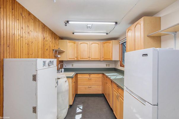Interior, Kitchen, Wooden Walls