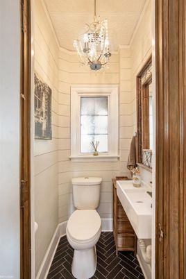 Bathroom, Chandelier, Interior