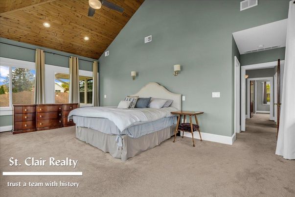 Bedroom, Interior, Recessed Lighting, Wooden Ceilings