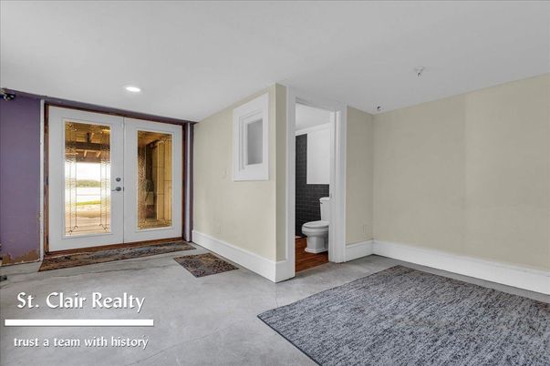 Bathroom, Interior, Recessed Lighting, Wood Texture Flooring