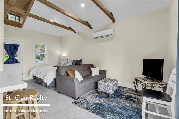 Bedroom, Interior, Living room, Marble, Recessed Lighting, Wooden Beams