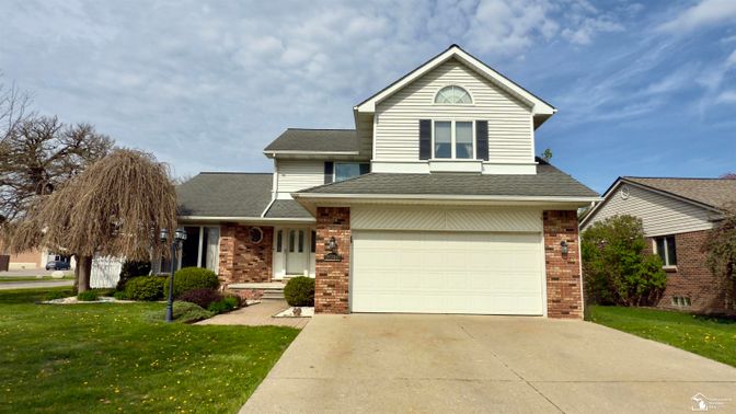 Attached, Exterior, Facade, Brick Facade, Farmhouse