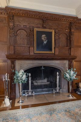 Fireplace, Interior, Piano, Wooden Walls