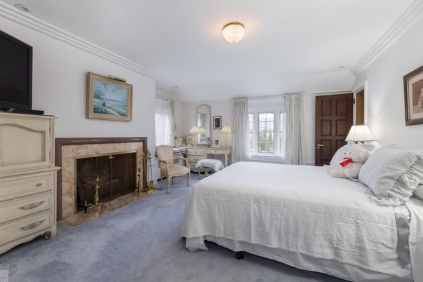 Bedroom, Fireplace, Interior