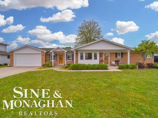 Attached, Backyard, Detached Garage, Exterior, Facade, Brick Facade, Ranch